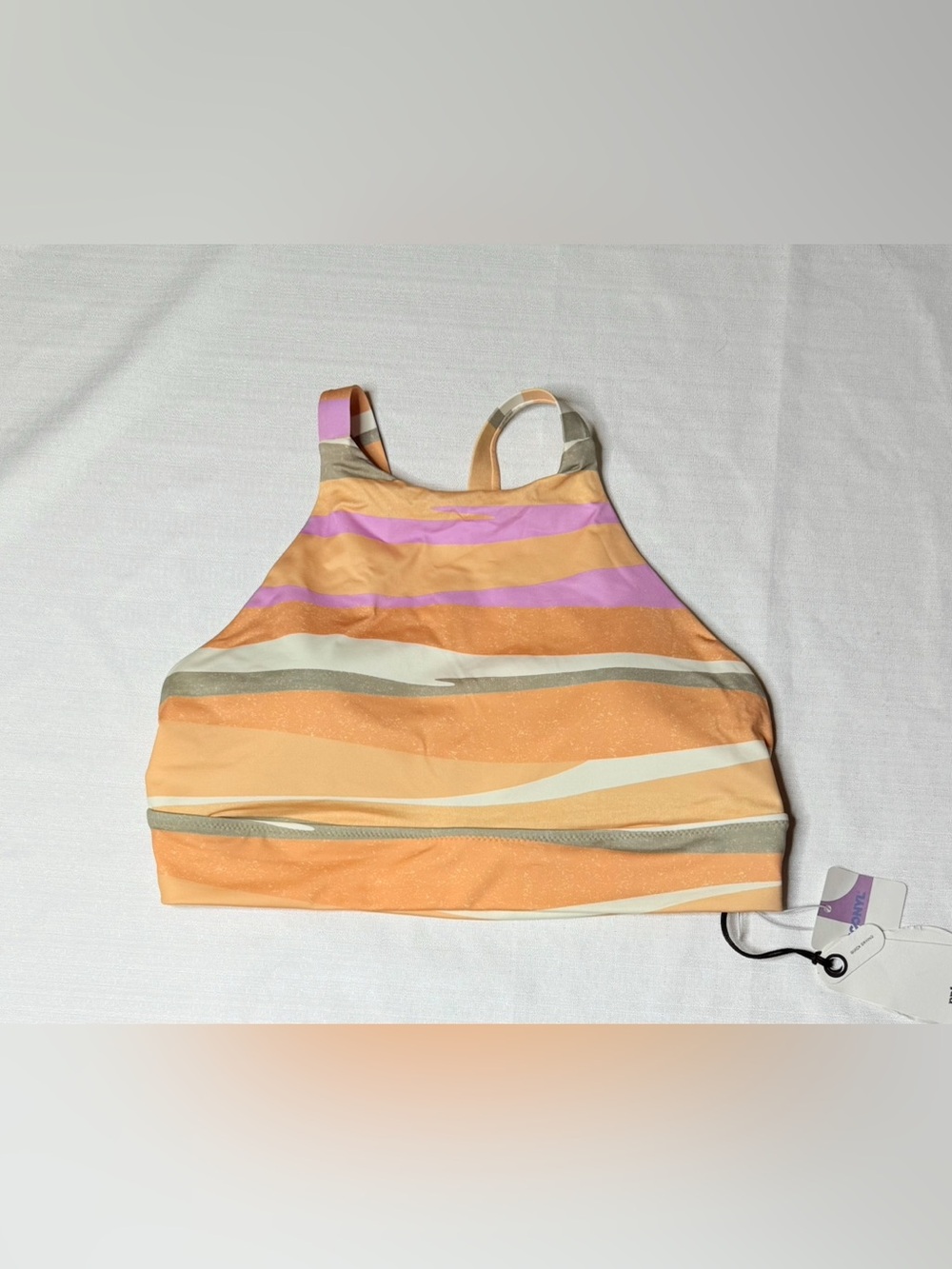 prAna Women’s Marine Street Swim Top -High Neck Multicolor Medium NWT